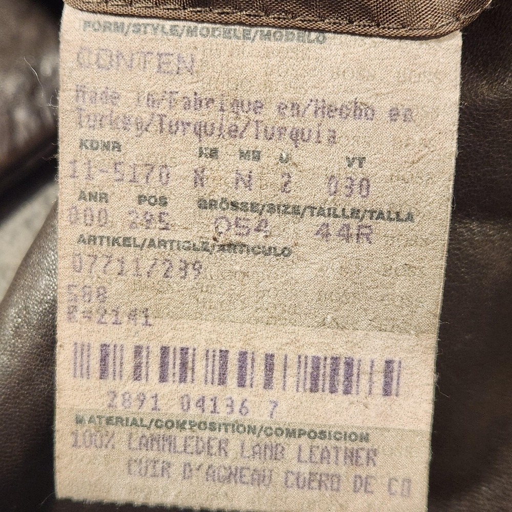 Vintage Hugo Boss Leather Jacket Mens 44R Brown Lambskin Blazer Coat Y2K 90's - Picture 4 of 13